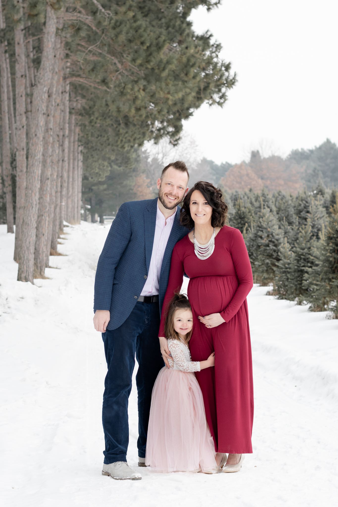 Tree farm maternity session